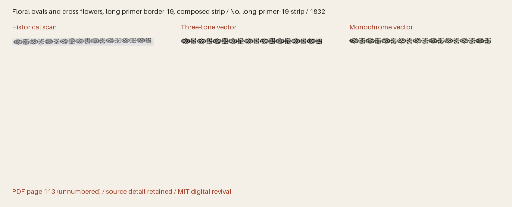 Historical scan beside the three-tone and monochrome vector revivals