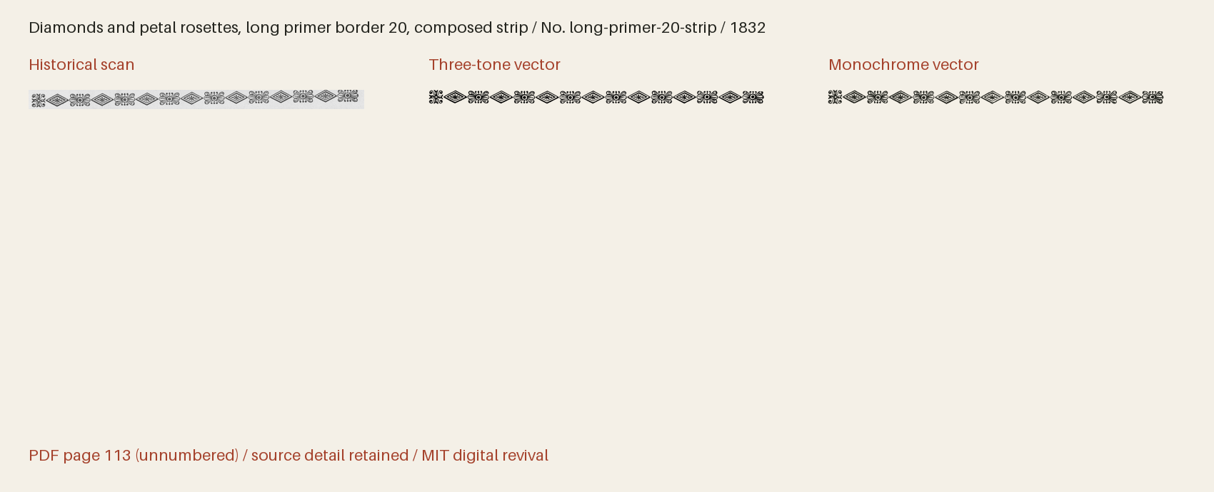 Historical scan beside the three-tone and monochrome vector revivals
