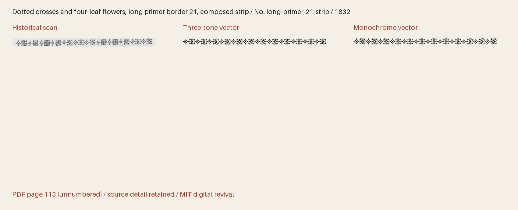 Historical scan beside the three-tone and monochrome vector revivals
