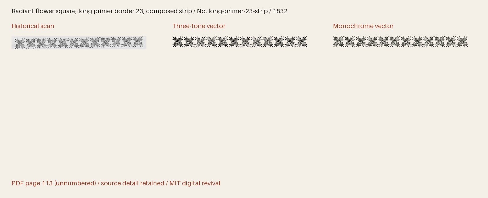 Historical scan beside the three-tone and monochrome vector revivals