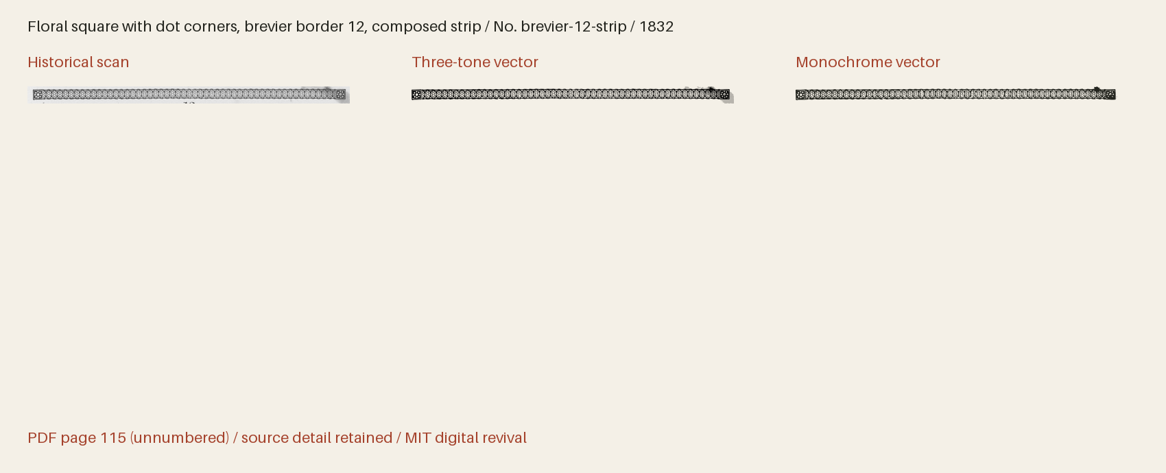 Historical scan beside the three-tone and monochrome vector revivals
