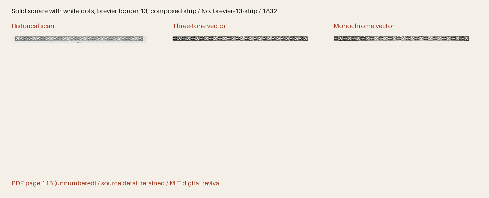 Historical scan beside the three-tone and monochrome vector revivals