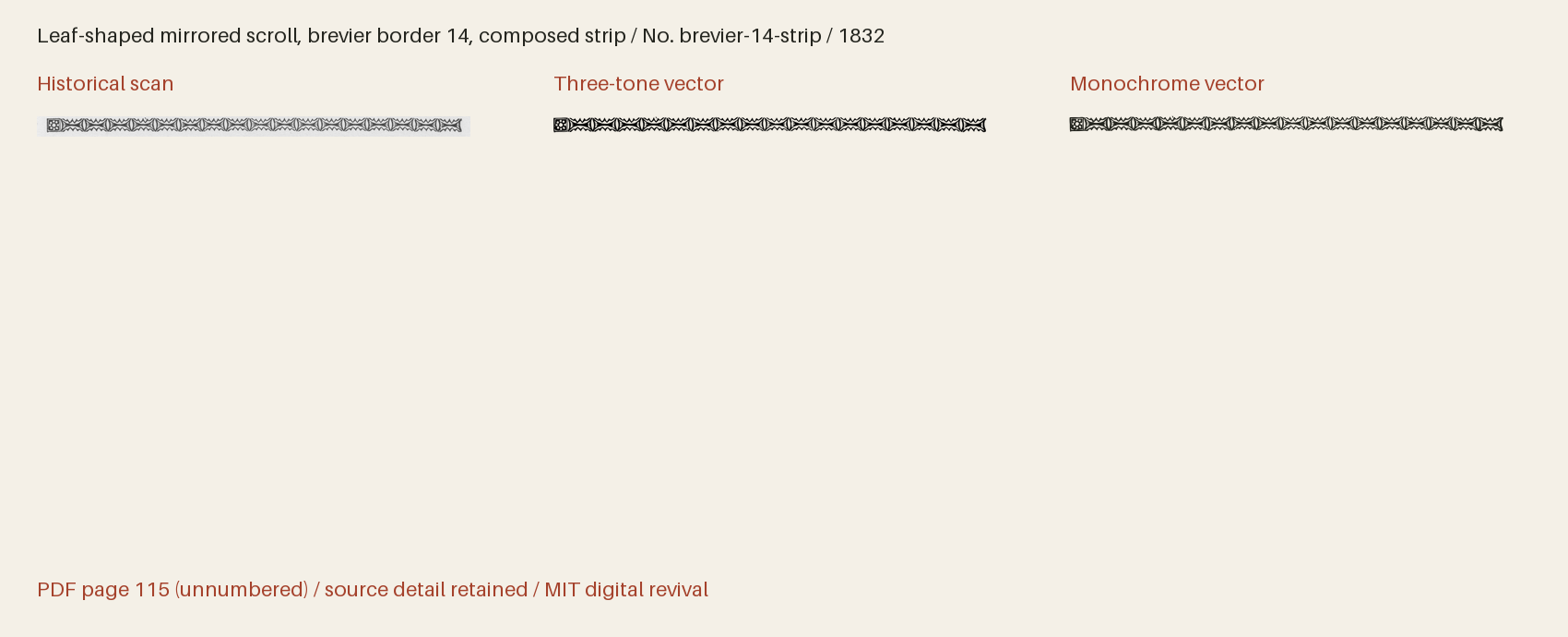 Historical scan beside the three-tone and monochrome vector revivals