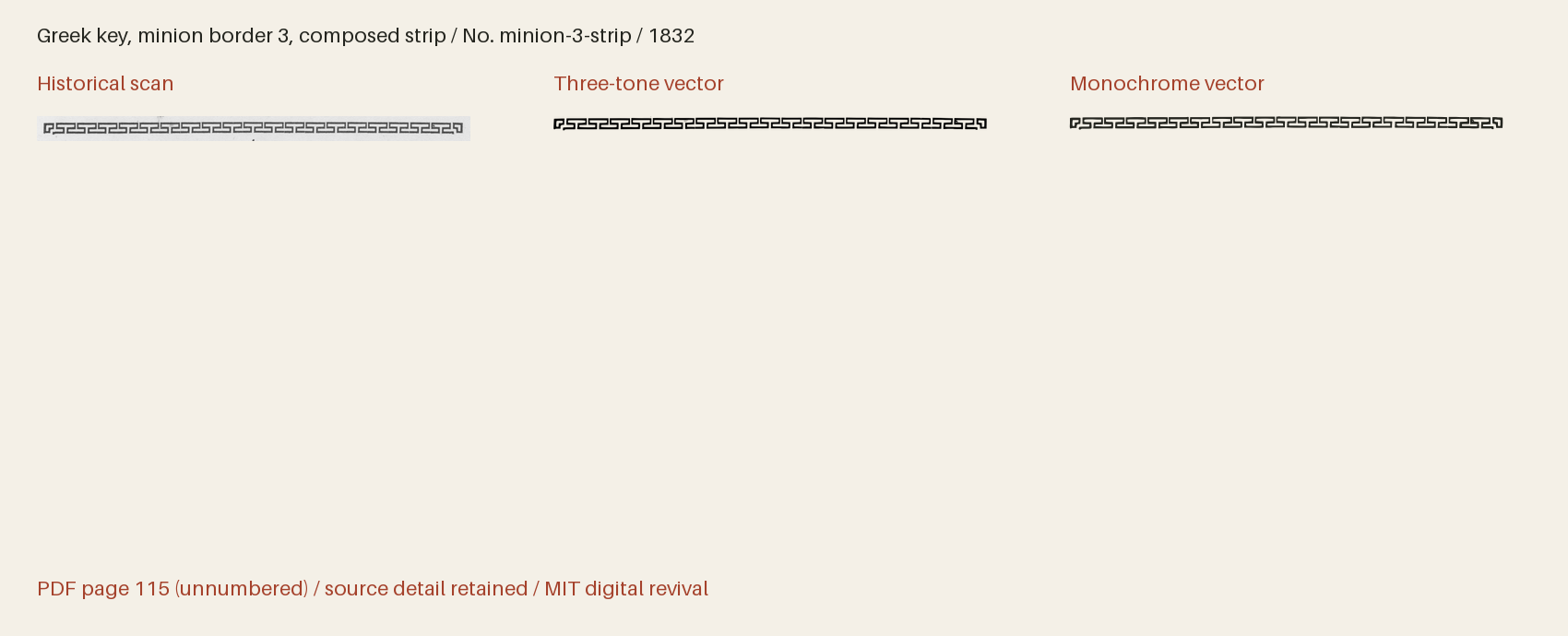 Historical scan beside the three-tone and monochrome vector revivals