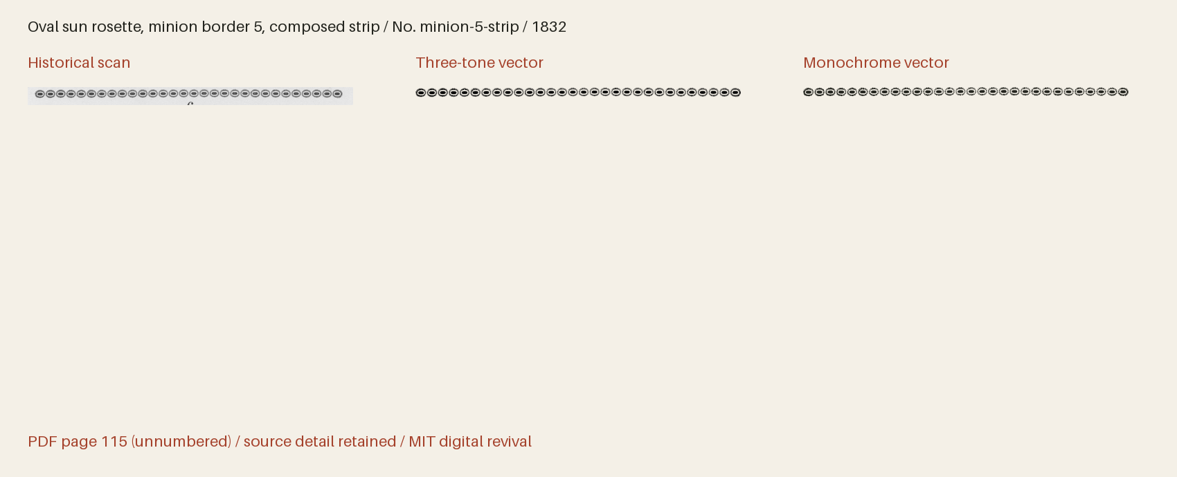 Historical scan beside the three-tone and monochrome vector revivals