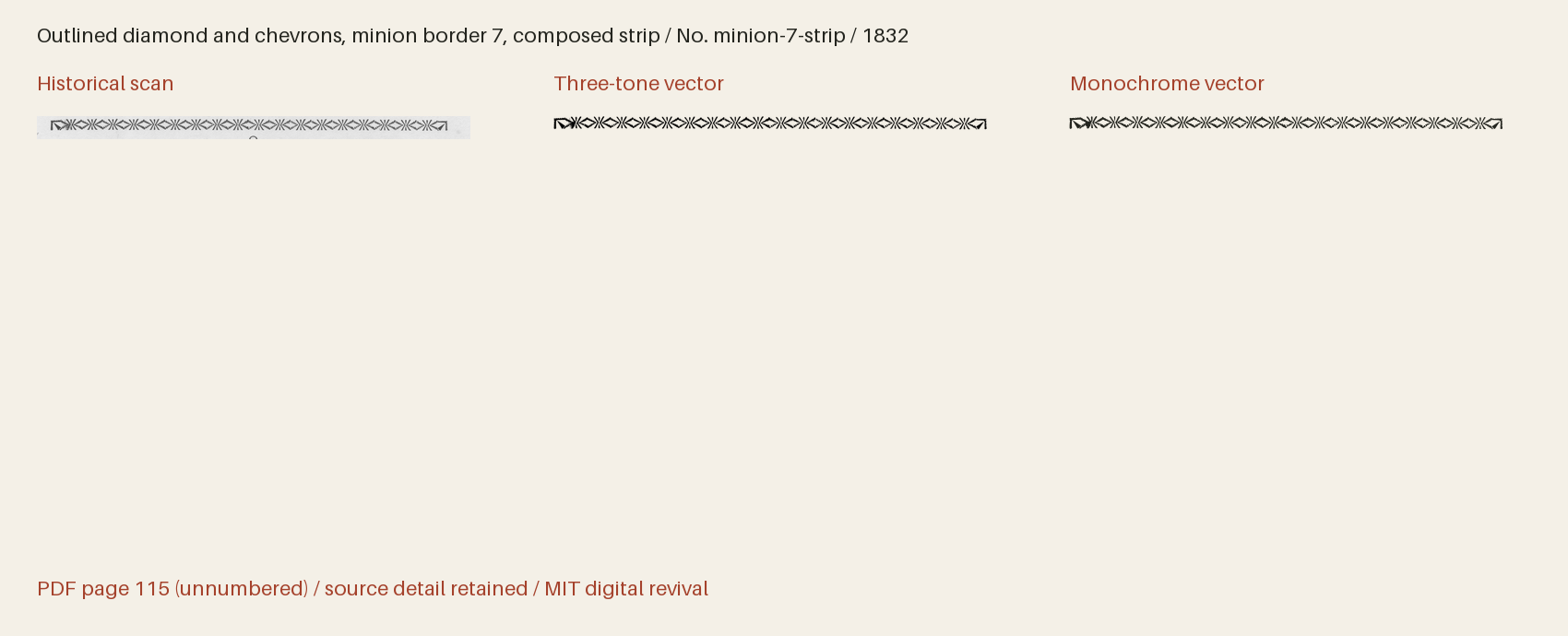 Historical scan beside the three-tone and monochrome vector revivals