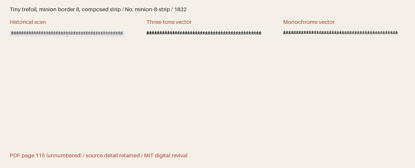 Historical scan beside the three-tone and monochrome vector revivals