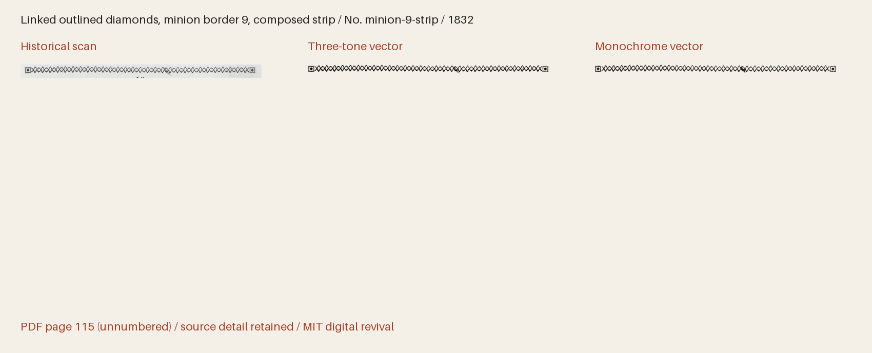 Historical scan beside the three-tone and monochrome vector revivals
