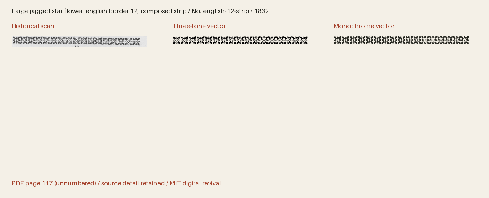 Historical scan beside the three-tone and monochrome vector revivals