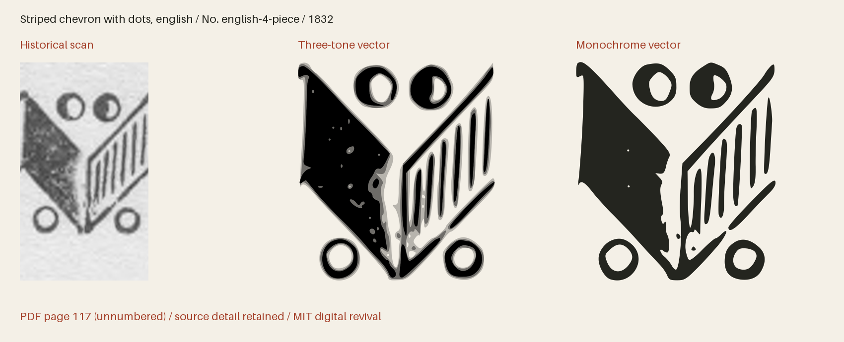 Historical scan beside the three-tone and monochrome vector revivals