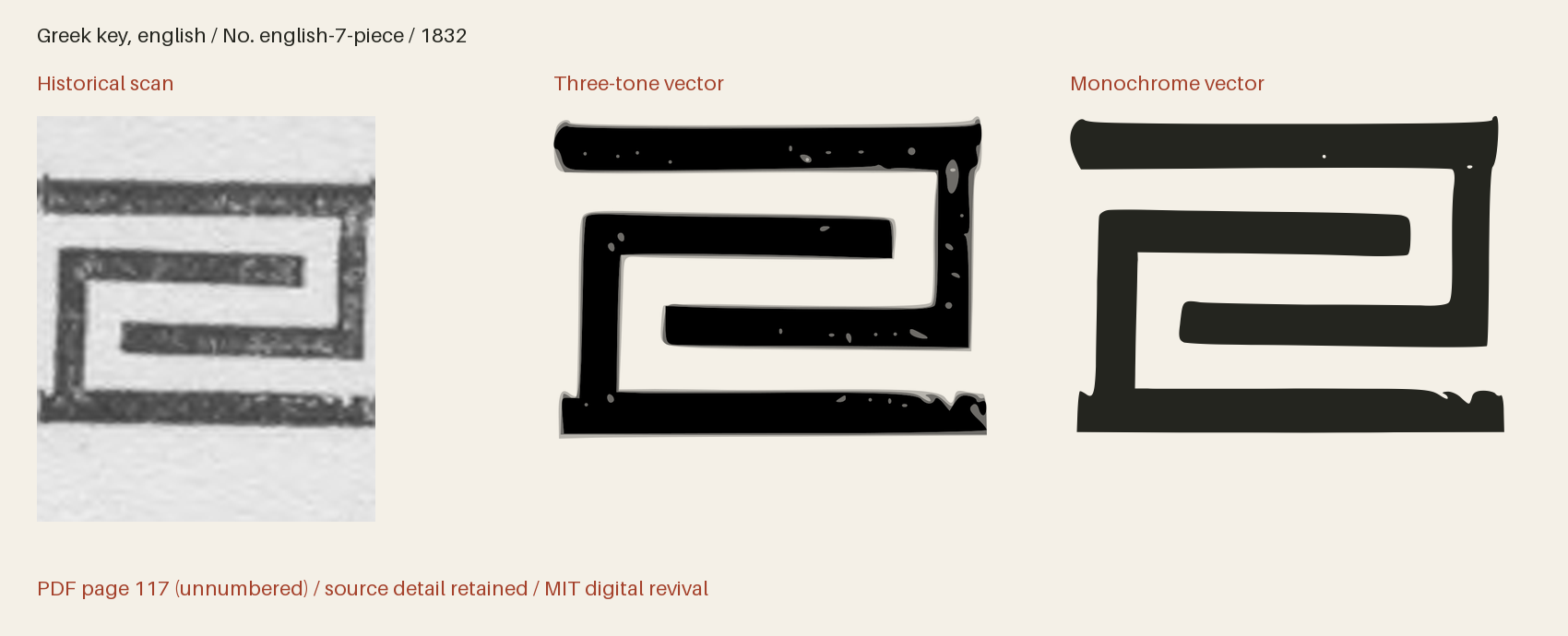 Historical scan beside the three-tone and monochrome vector revivals