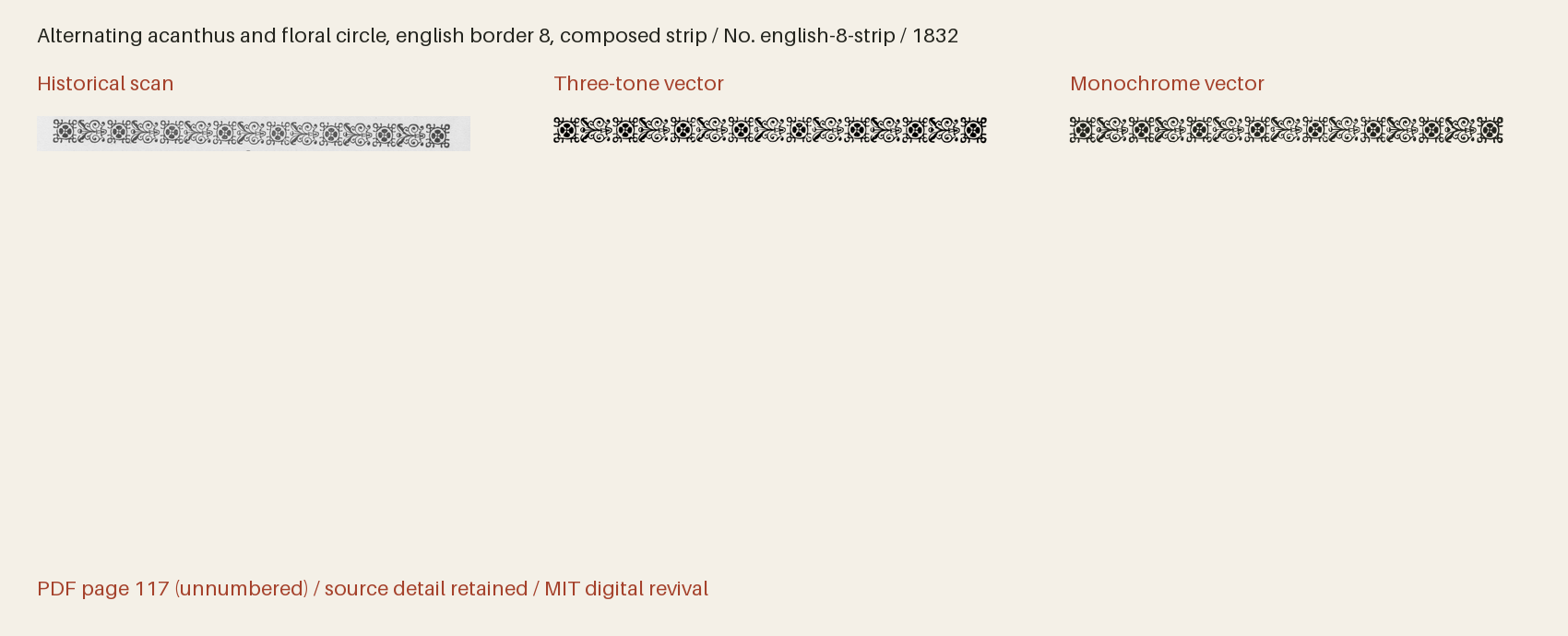 Historical scan beside the three-tone and monochrome vector revivals