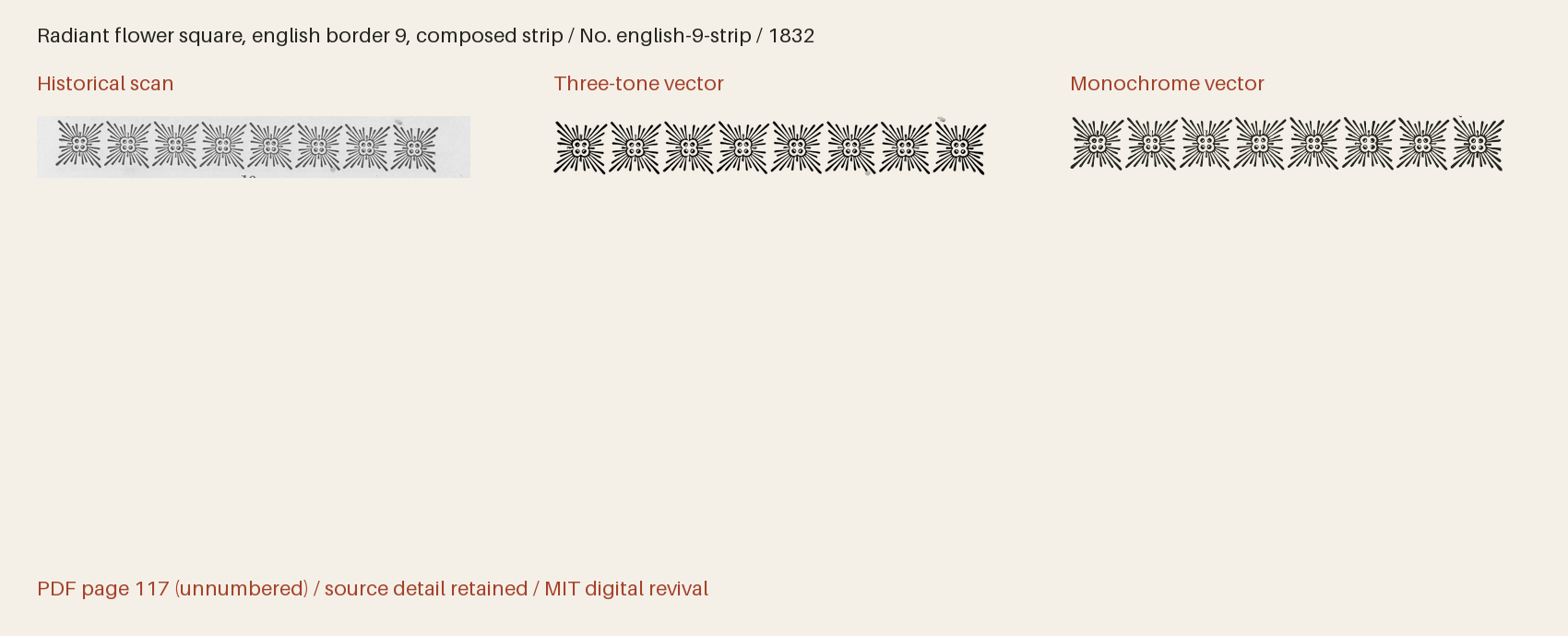 Historical scan beside the three-tone and monochrome vector revivals
