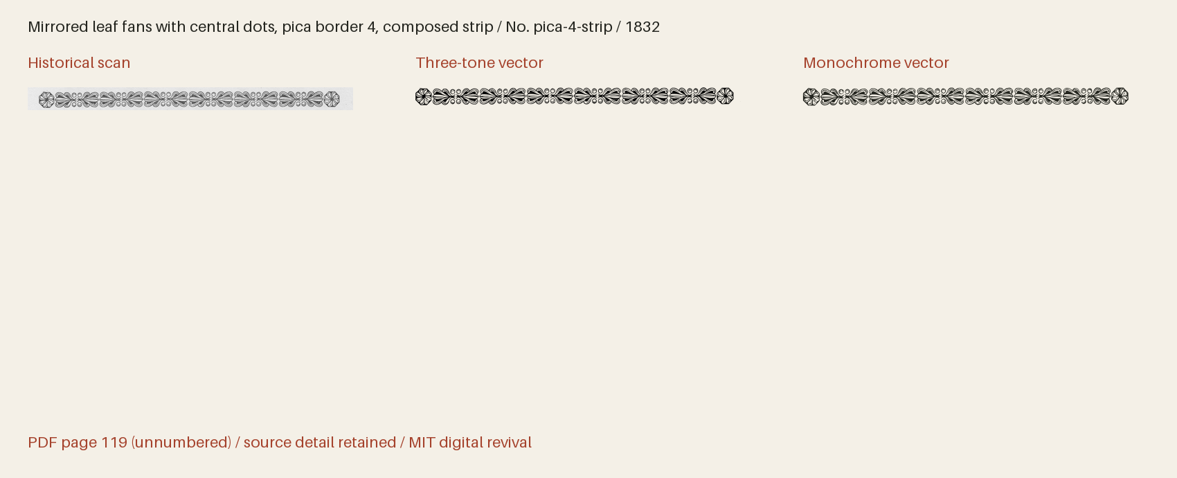 Historical scan beside the three-tone and monochrome vector revivals