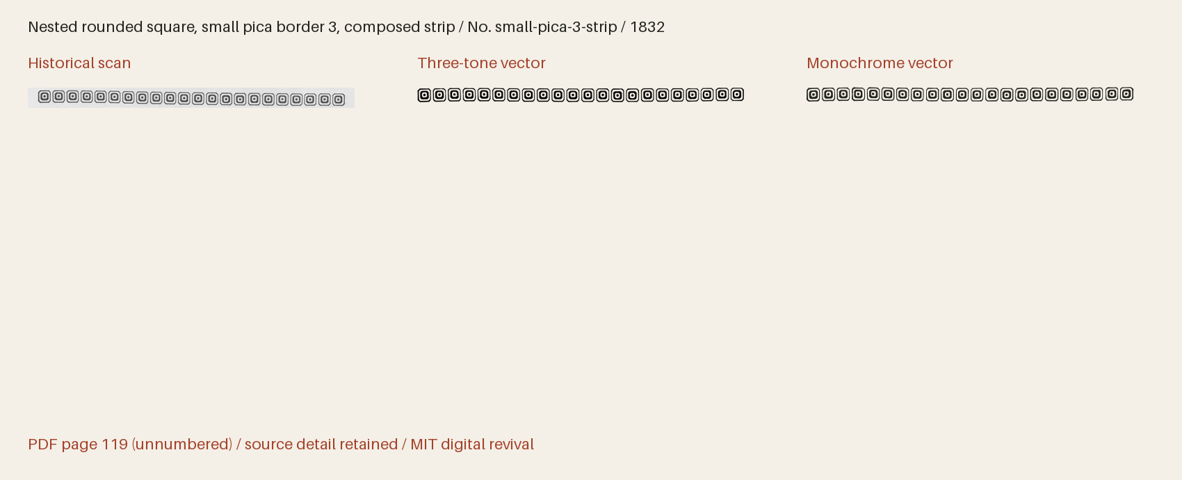 Historical scan beside the three-tone and monochrome vector revivals
