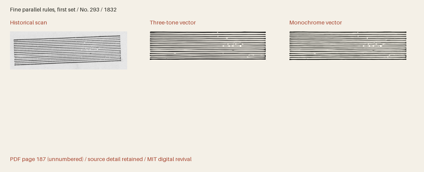 Historical scan beside the three-tone and monochrome vector revivals
