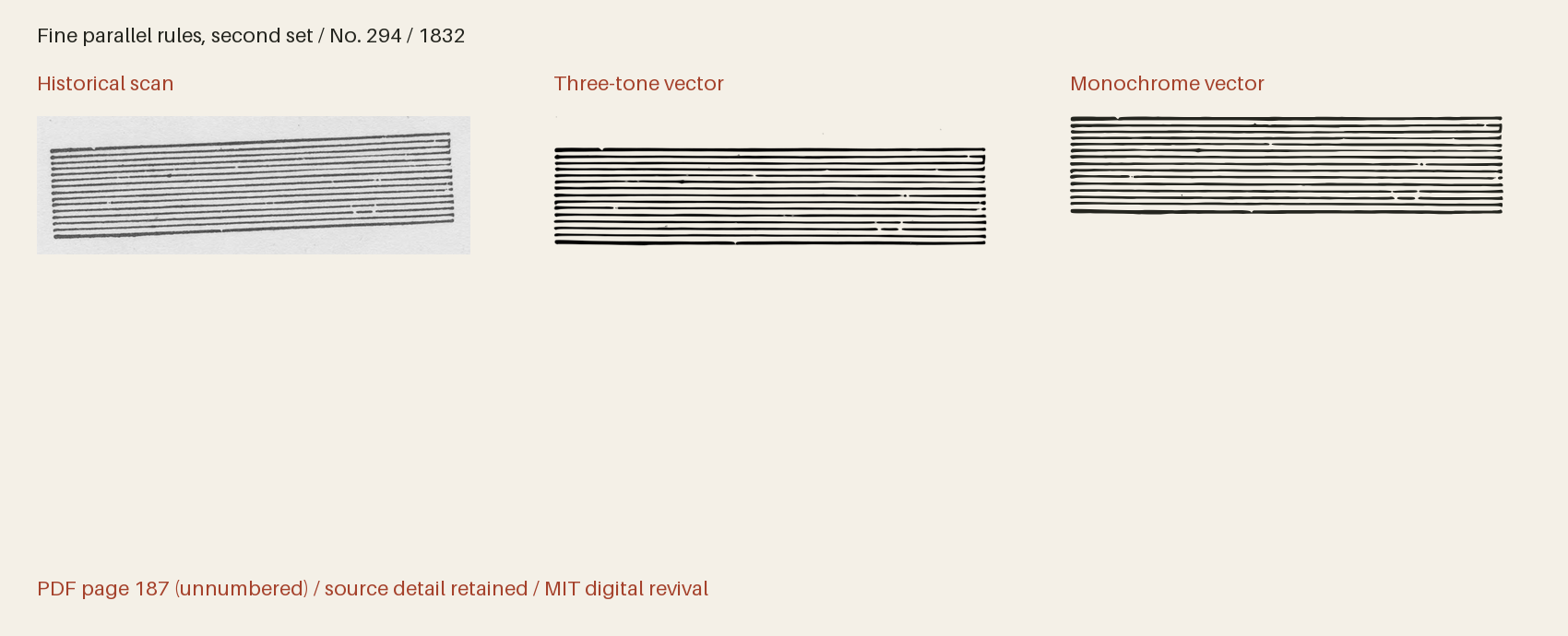 Historical scan beside the three-tone and monochrome vector revivals