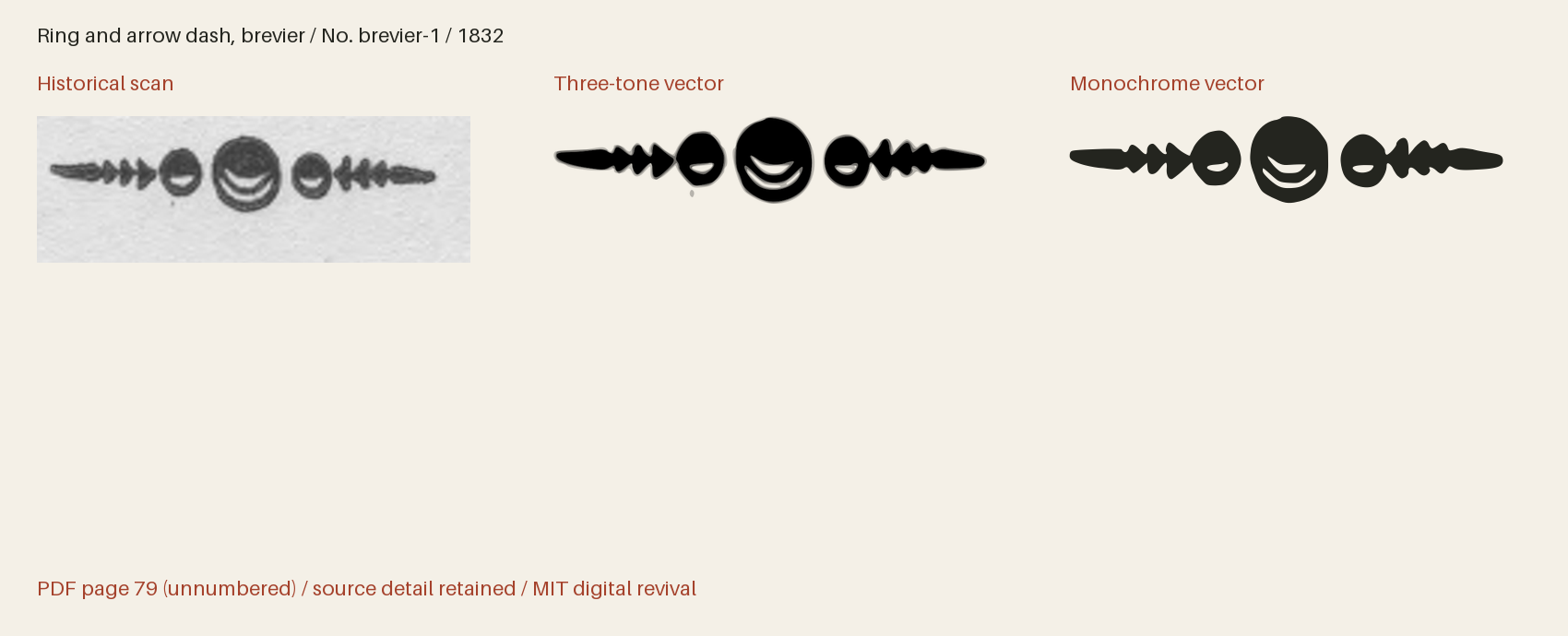 Historical scan beside the three-tone and monochrome vector revivals