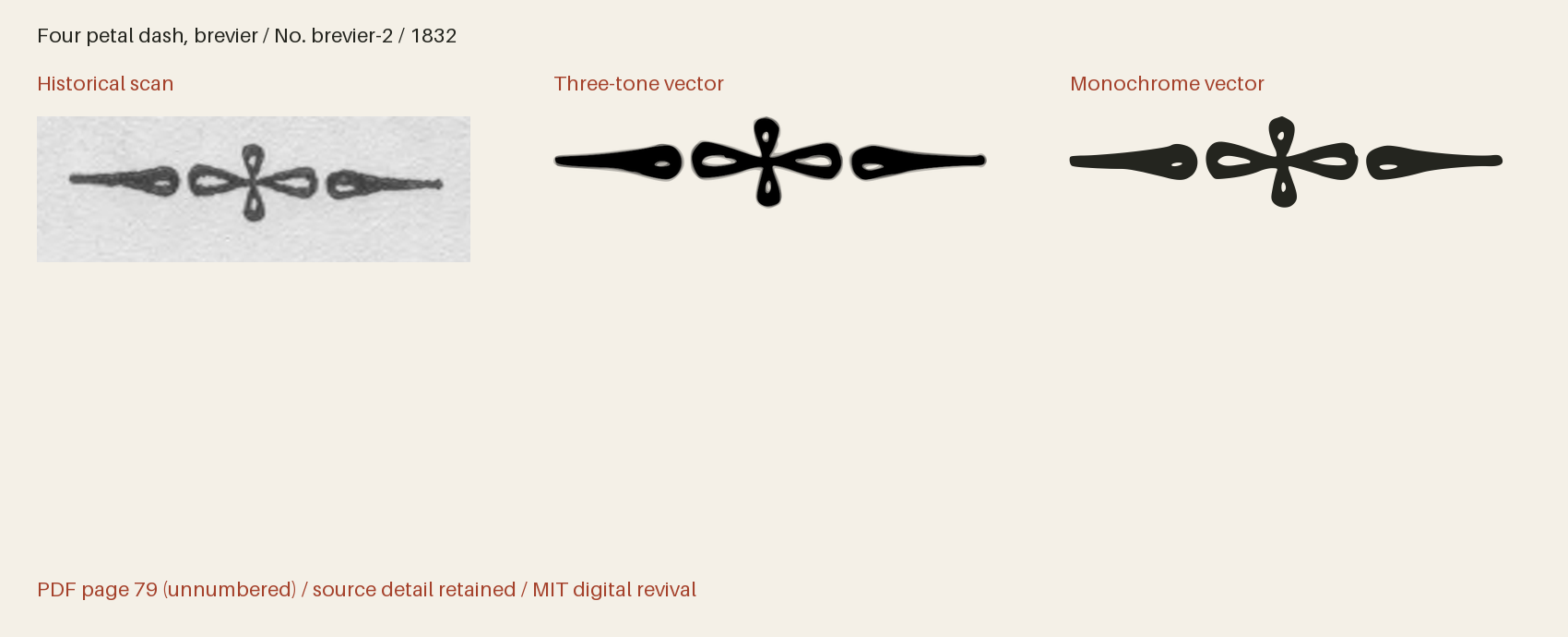 Historical scan beside the three-tone and monochrome vector revivals