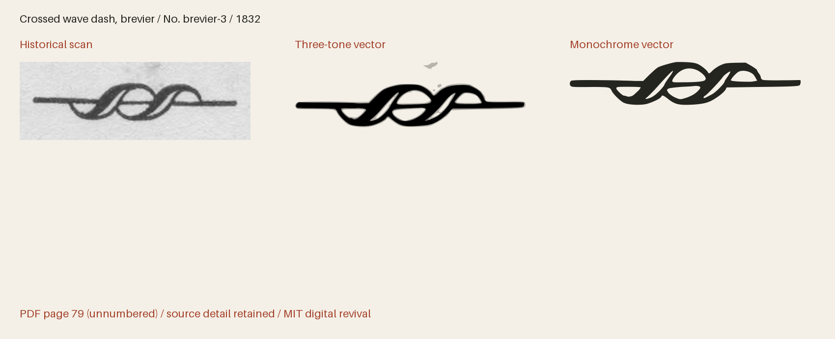 Historical scan beside the three-tone and monochrome vector revivals