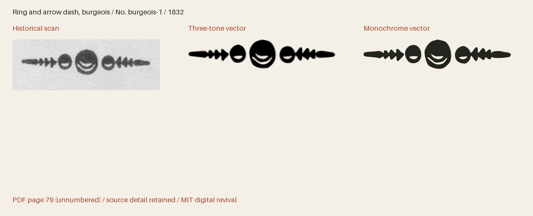 Historical scan beside the three-tone and monochrome vector revivals