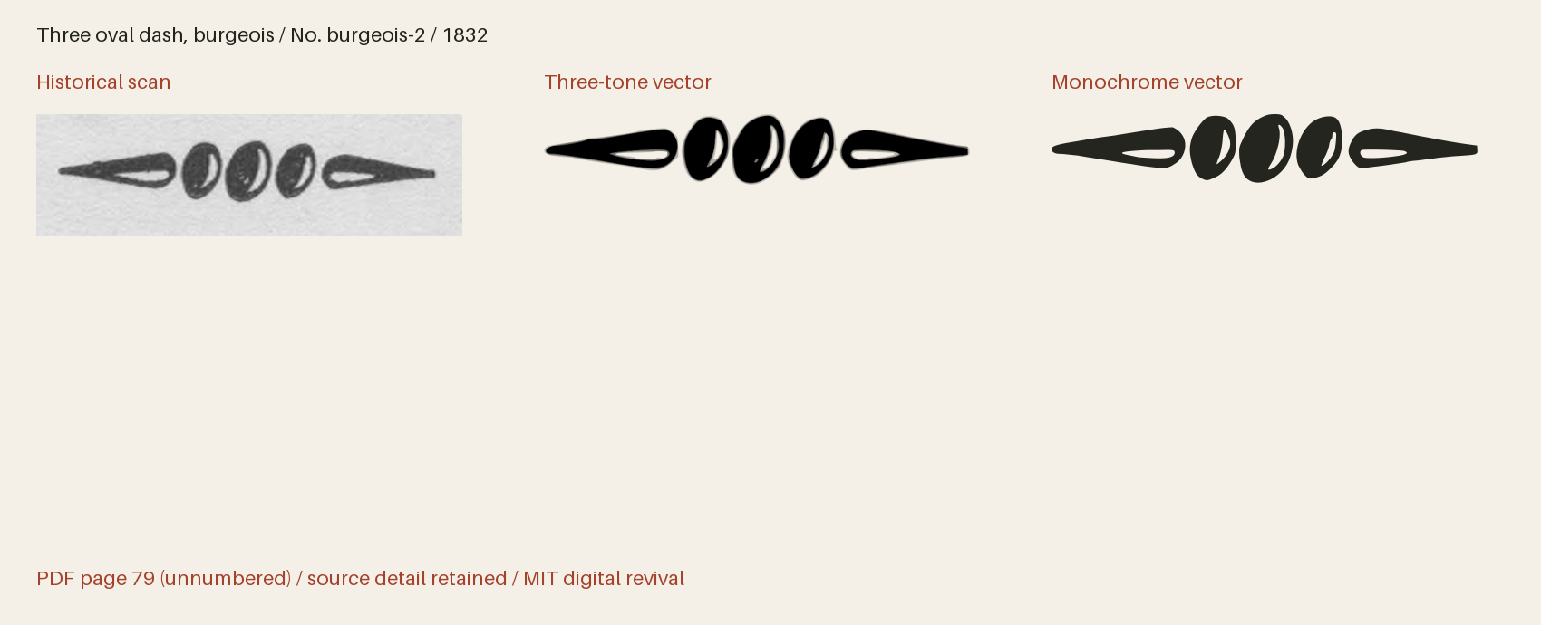 Historical scan beside the three-tone and monochrome vector revivals