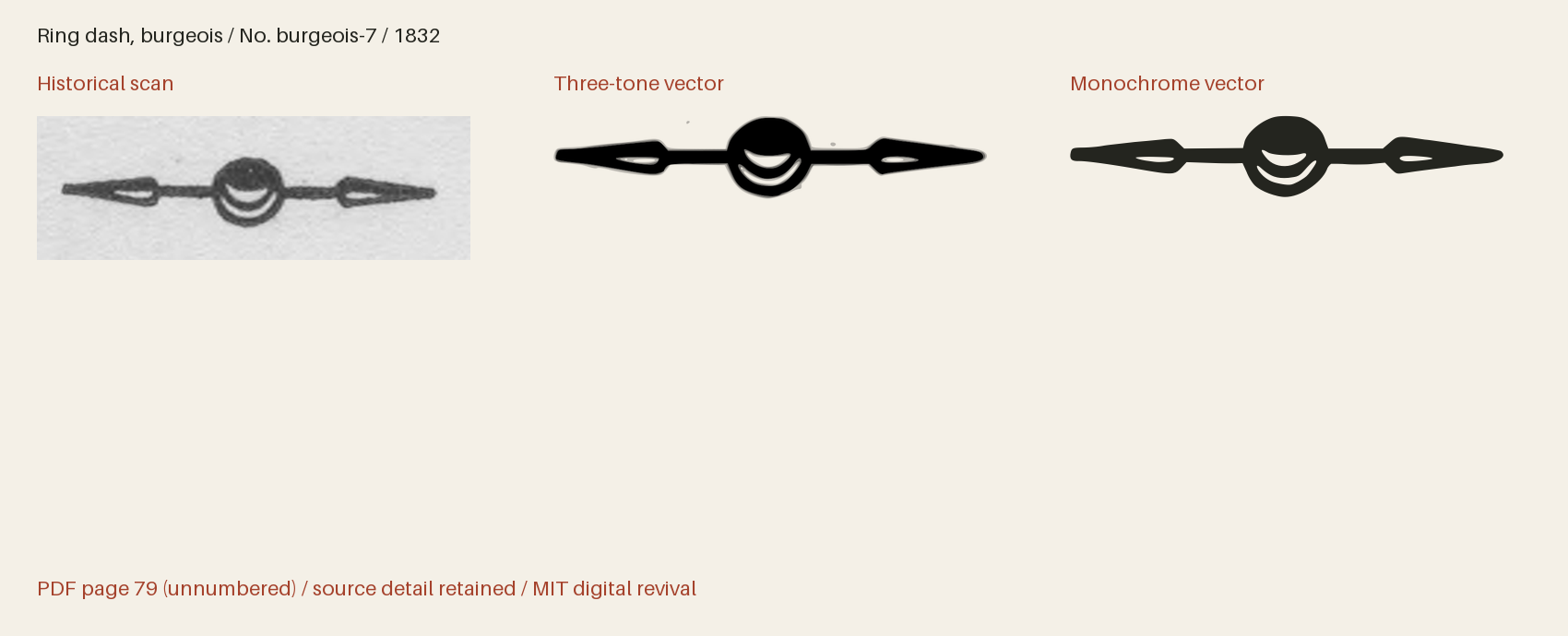 Historical scan beside the three-tone and monochrome vector revivals