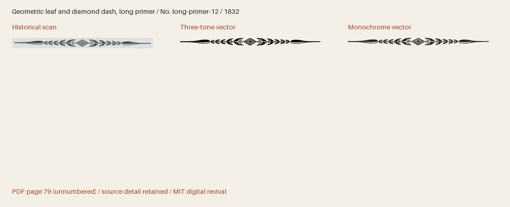 Historical scan beside the three-tone and monochrome vector revivals