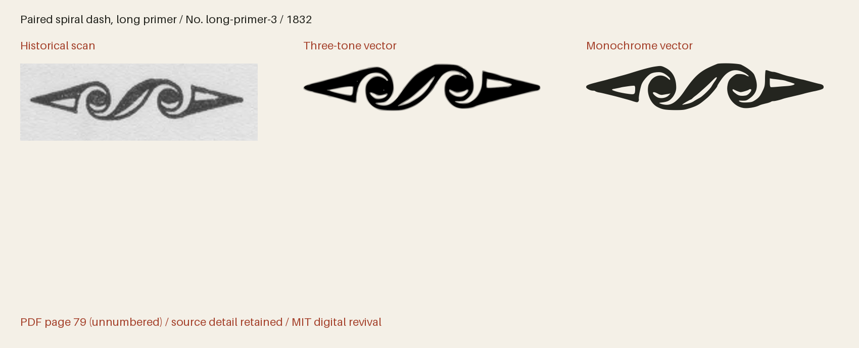 Historical scan beside the three-tone and monochrome vector revivals