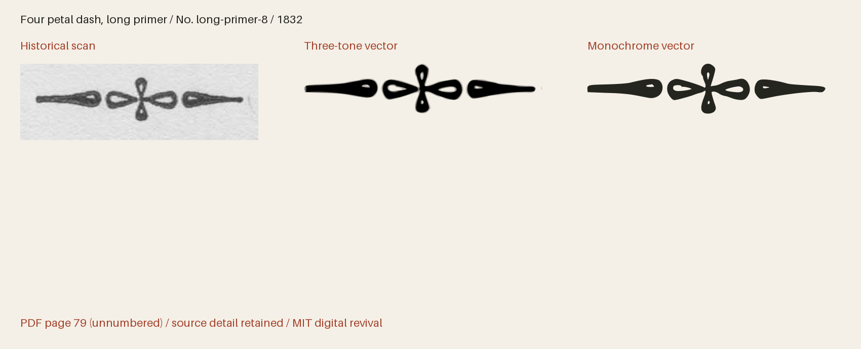 Historical scan beside the three-tone and monochrome vector revivals