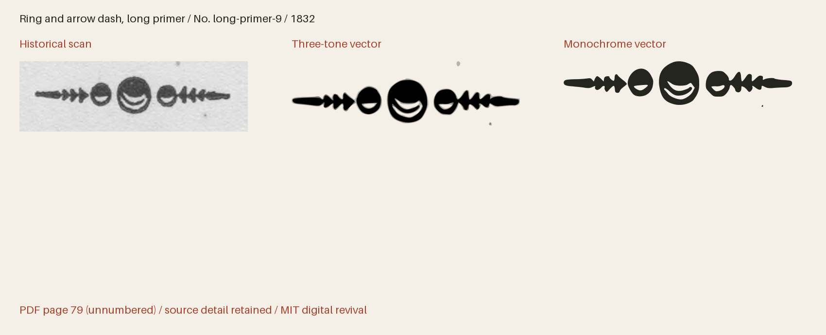 Historical scan beside the three-tone and monochrome vector revivals
