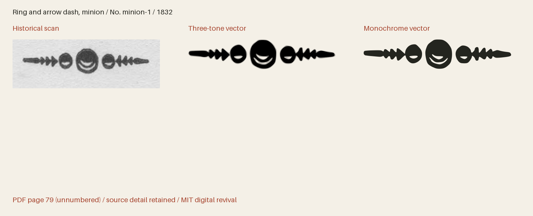 Historical scan beside the three-tone and monochrome vector revivals