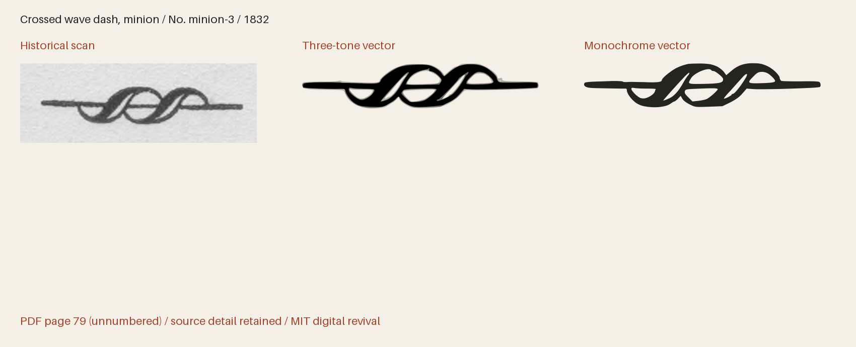 Historical scan beside the three-tone and monochrome vector revivals