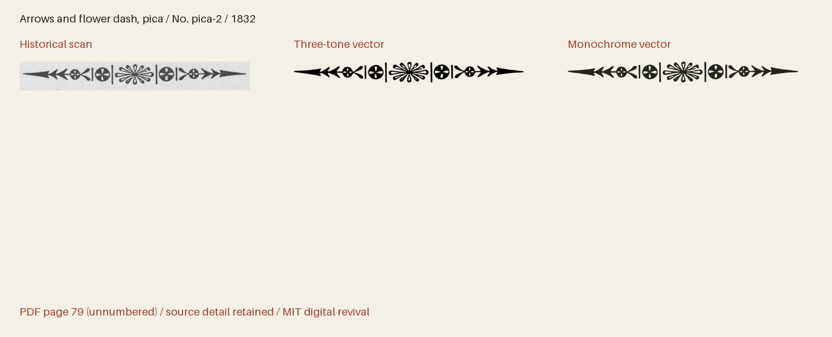Historical scan beside the three-tone and monochrome vector revivals
