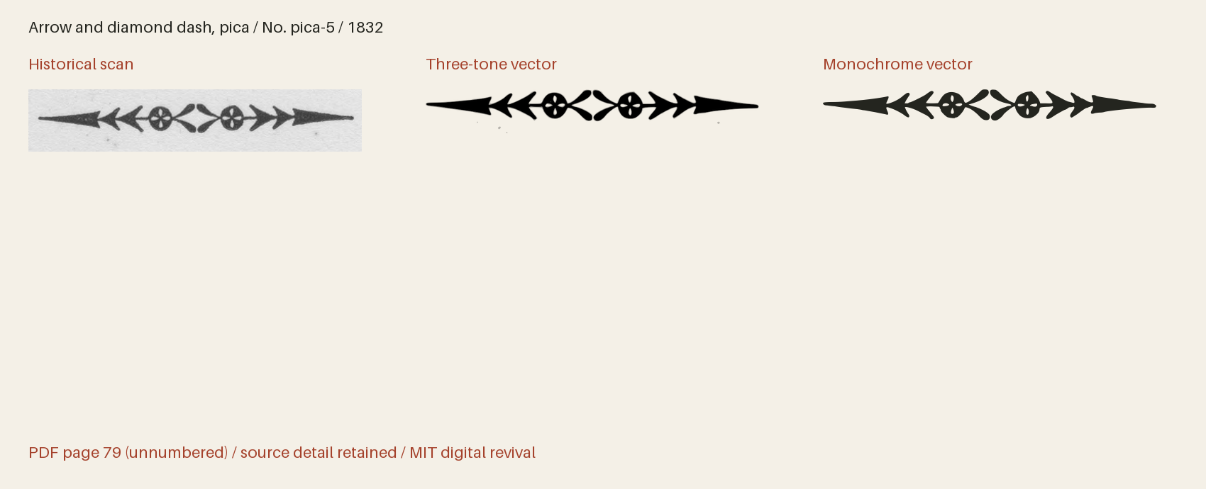 Historical scan beside the three-tone and monochrome vector revivals
