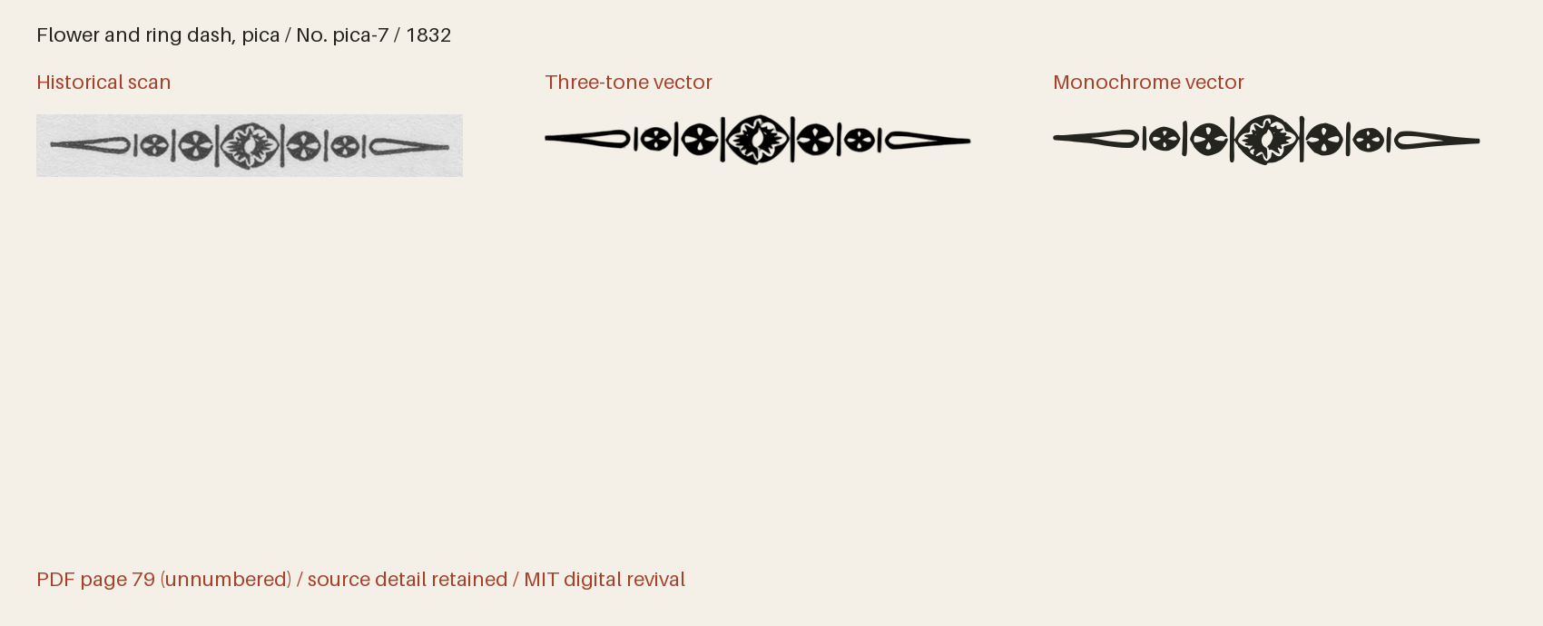 Historical scan beside the three-tone and monochrome vector revivals