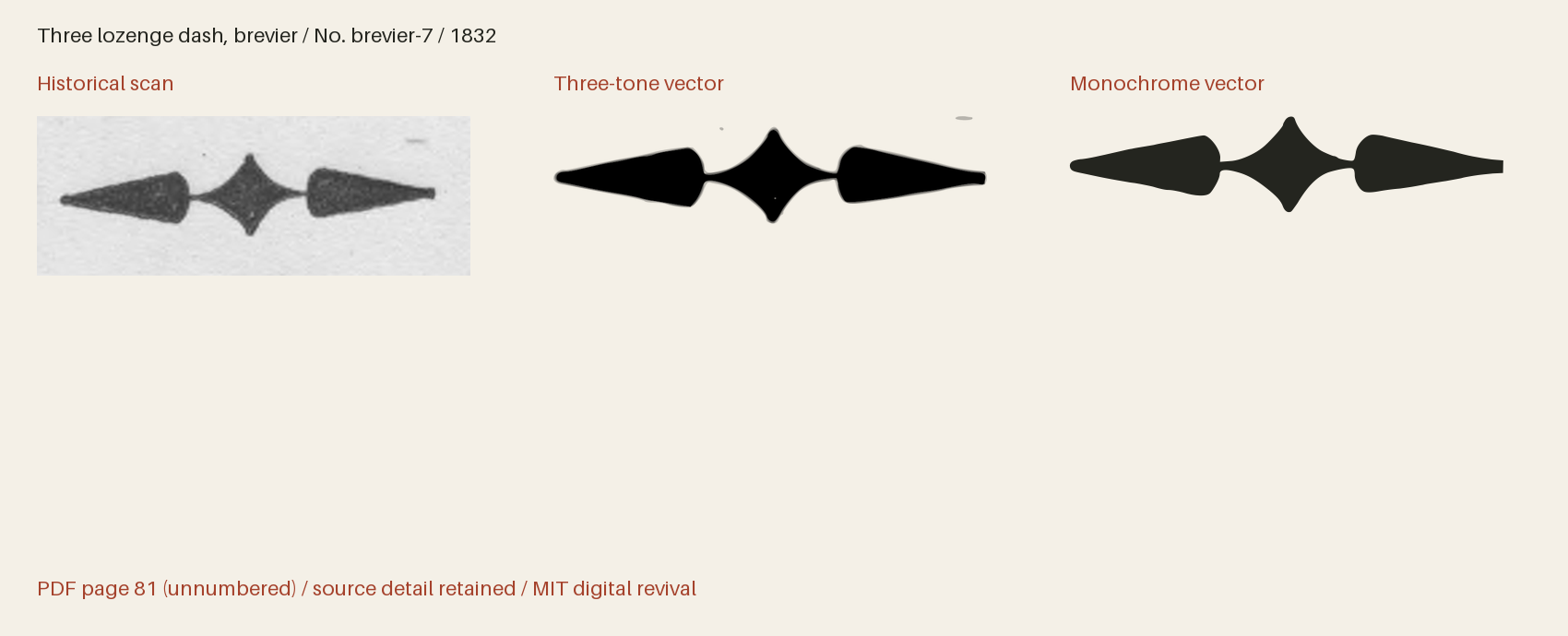 Historical scan beside the three-tone and monochrome vector revivals