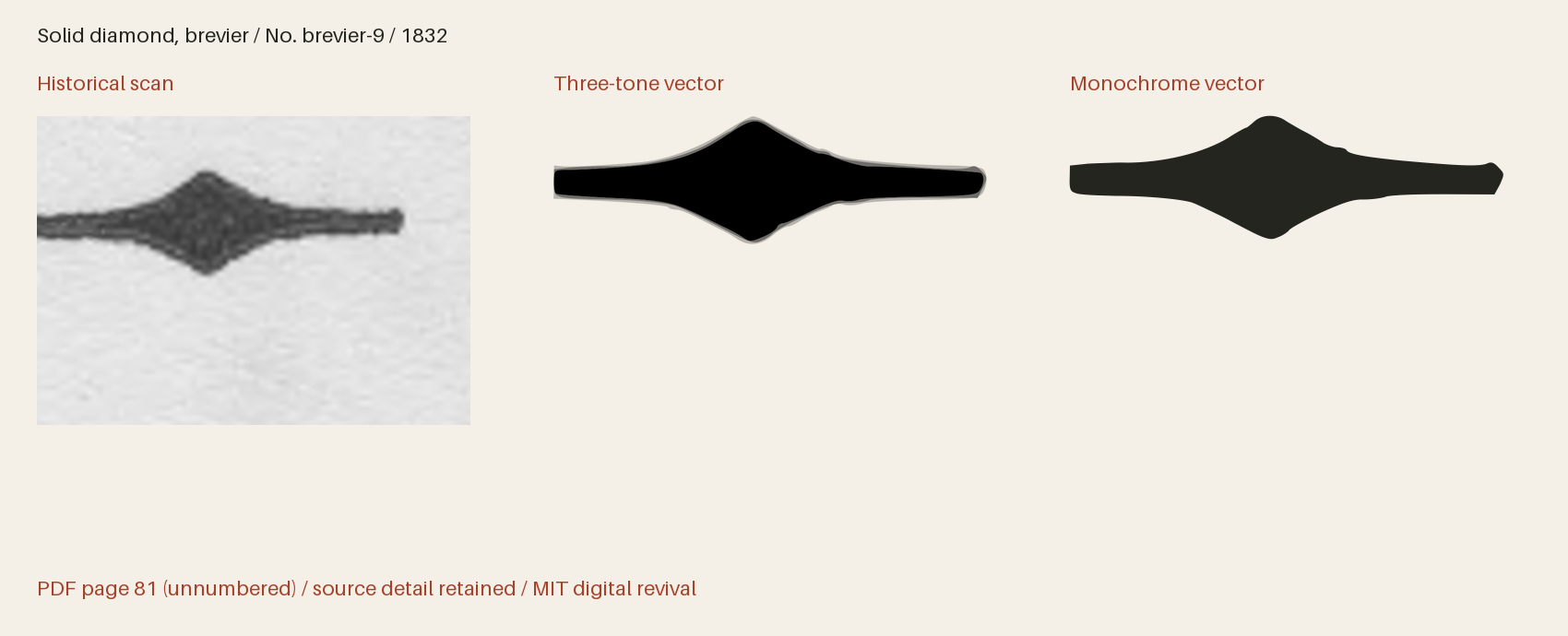 Historical scan beside the three-tone and monochrome vector revivals