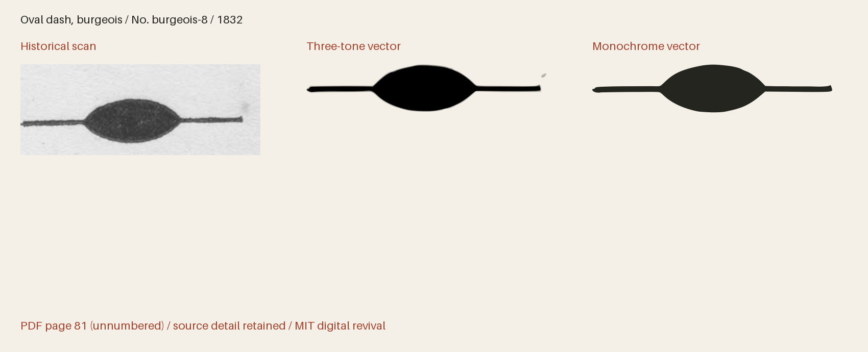 Historical scan beside the three-tone and monochrome vector revivals