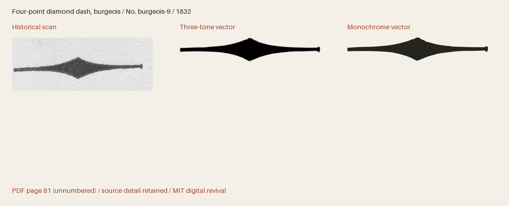 Historical scan beside the three-tone and monochrome vector revivals