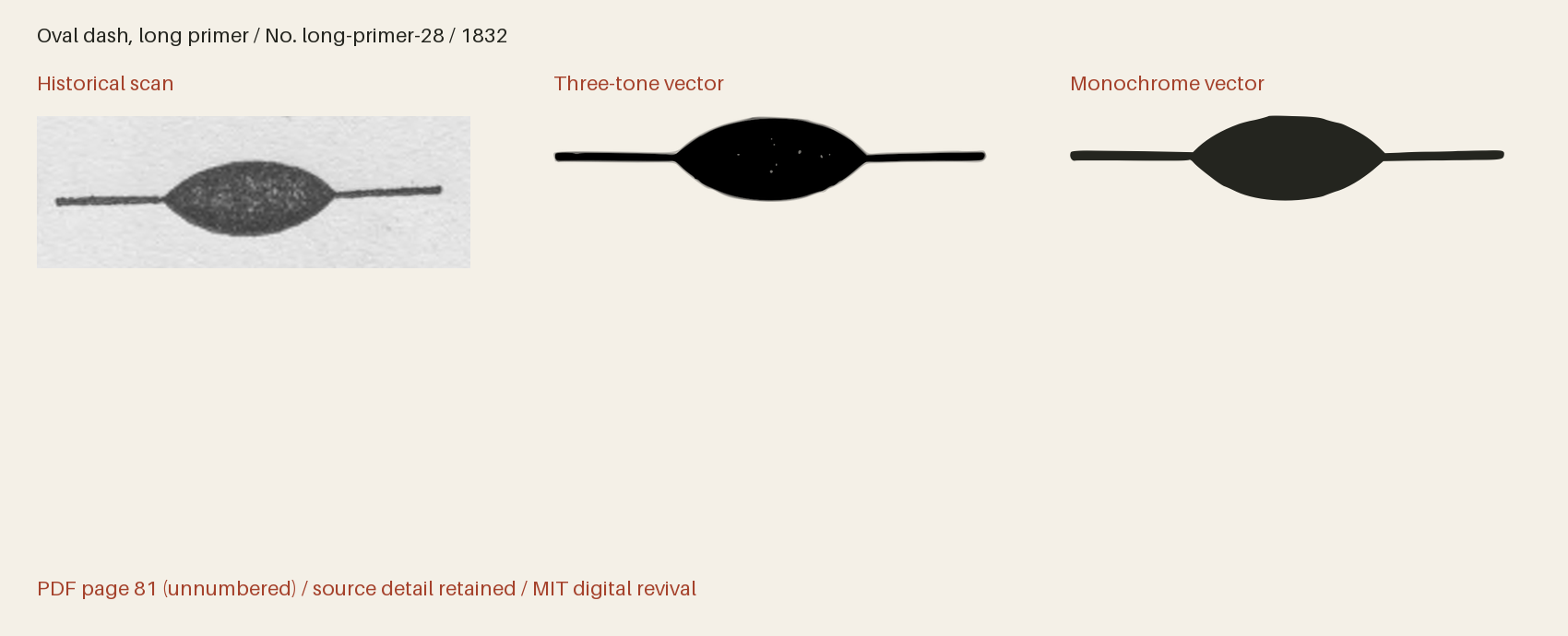Historical scan beside the three-tone and monochrome vector revivals