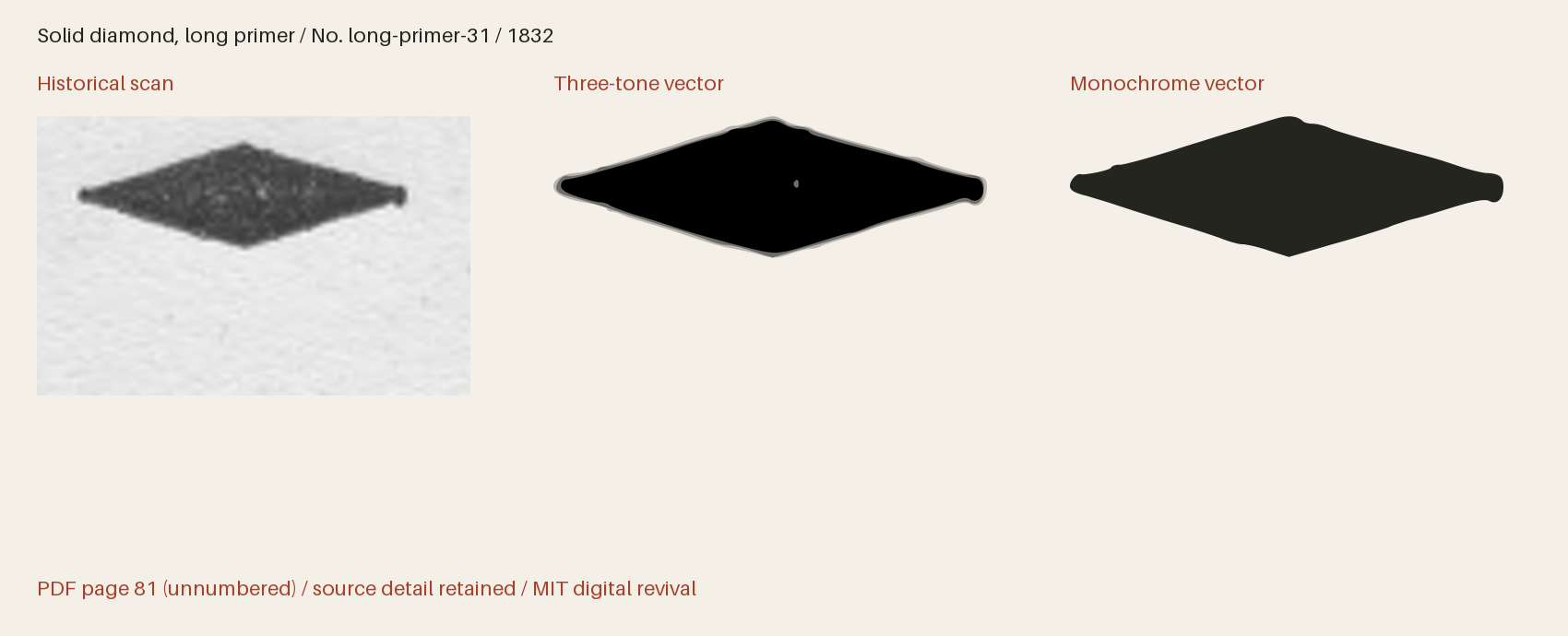 Historical scan beside the three-tone and monochrome vector revivals
