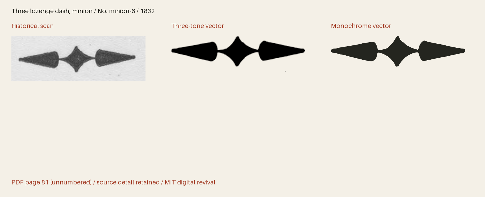 Historical scan beside the three-tone and monochrome vector revivals