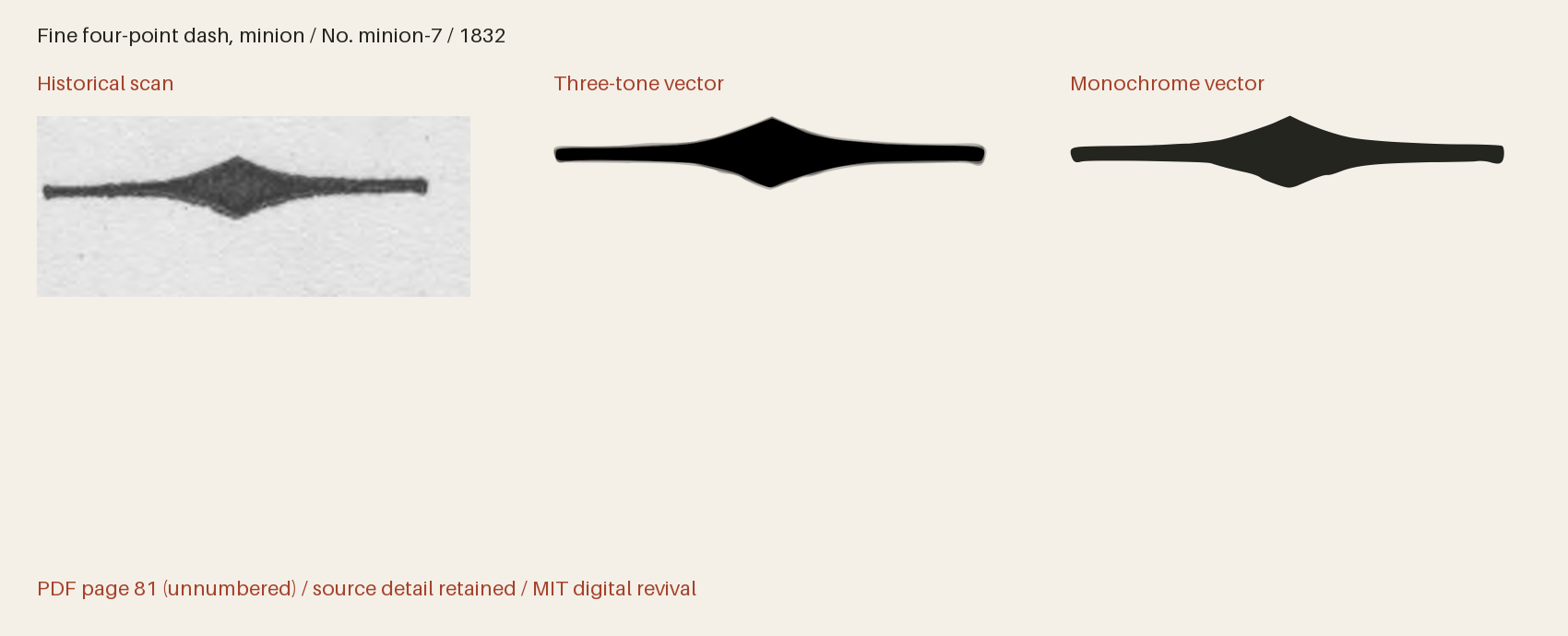 Historical scan beside the three-tone and monochrome vector revivals