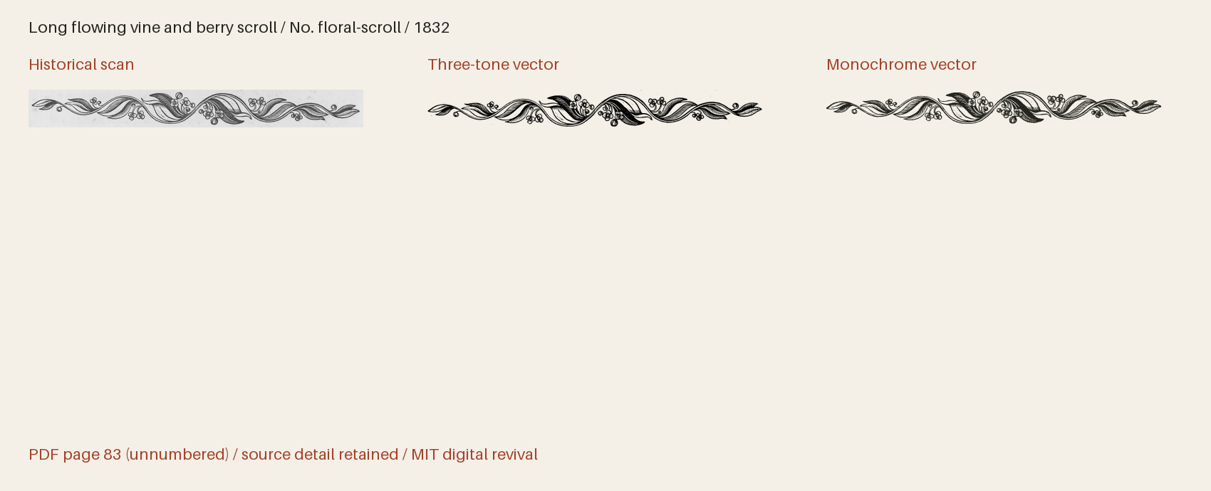 Historical scan beside the three-tone and monochrome vector revivals