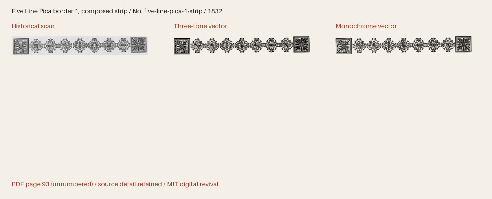 Historical scan beside the three-tone and monochrome vector revivals