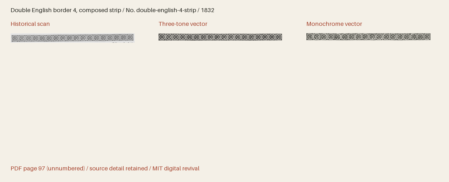 Historical scan beside the three-tone and monochrome vector revivals