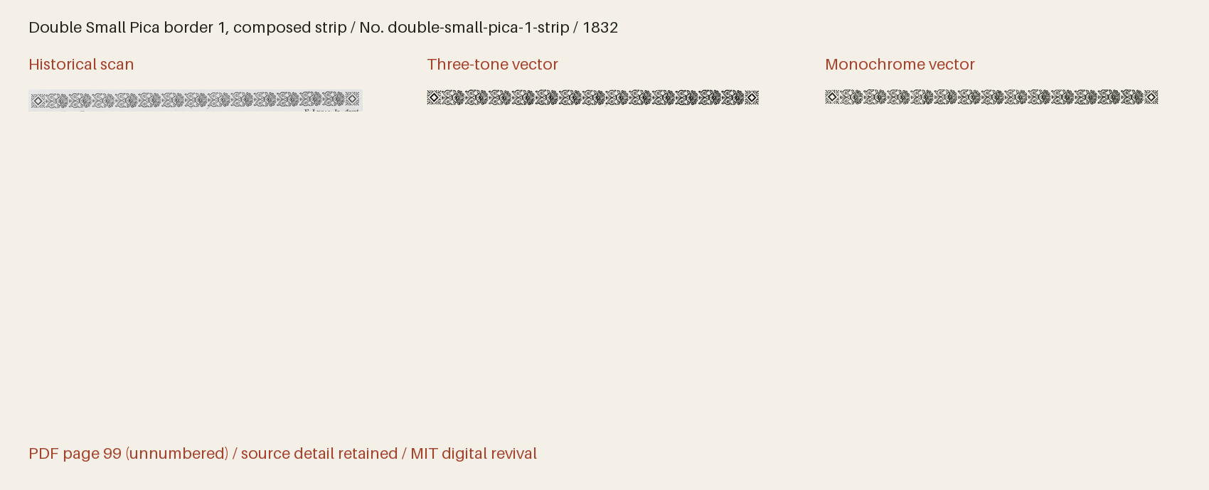 Historical scan beside the three-tone and monochrome vector revivals