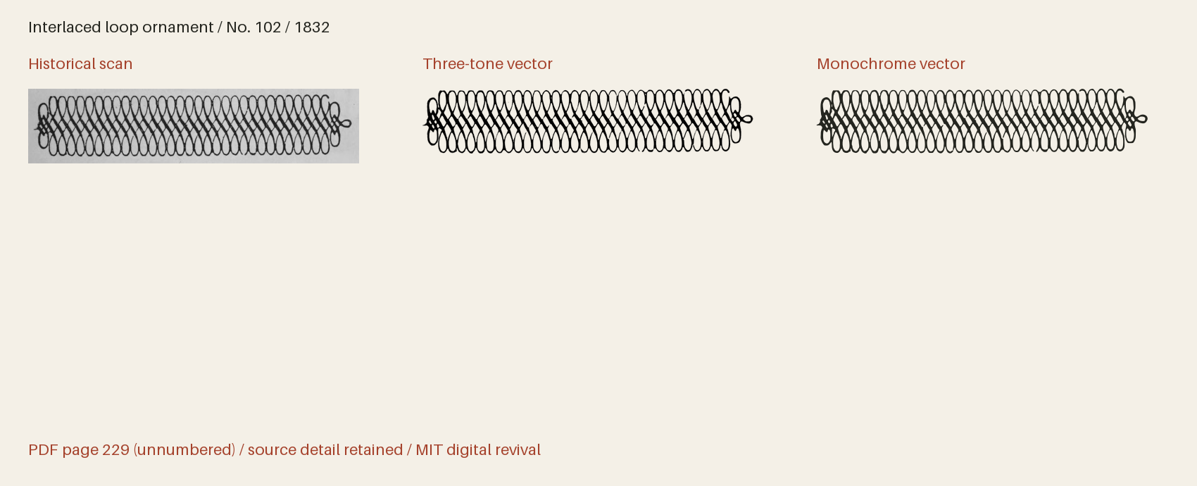 Historical scan beside the three-tone and monochrome vector revivals