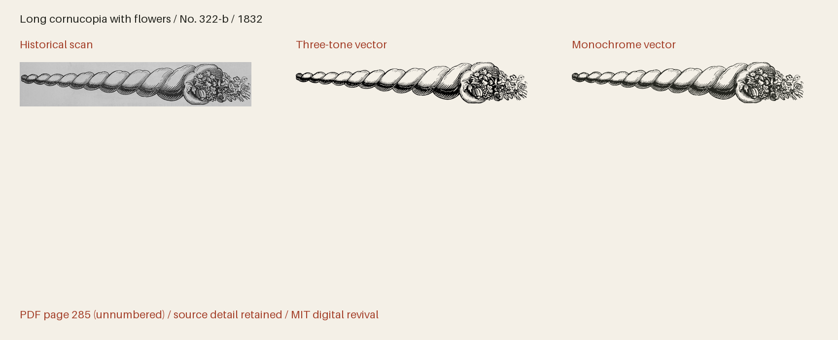 Historical scan beside the three-tone and monochrome vector revivals
